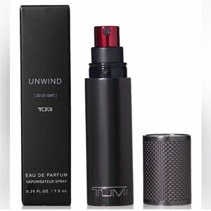 Tumi Awaken Atomiser Metal Heavy and Slick Luxury travel  - Black and Red